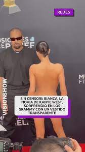 Polémica en los Grammy: Bianca Censori, la mujer de Kanye West, posa desnuda en la alfombra roja