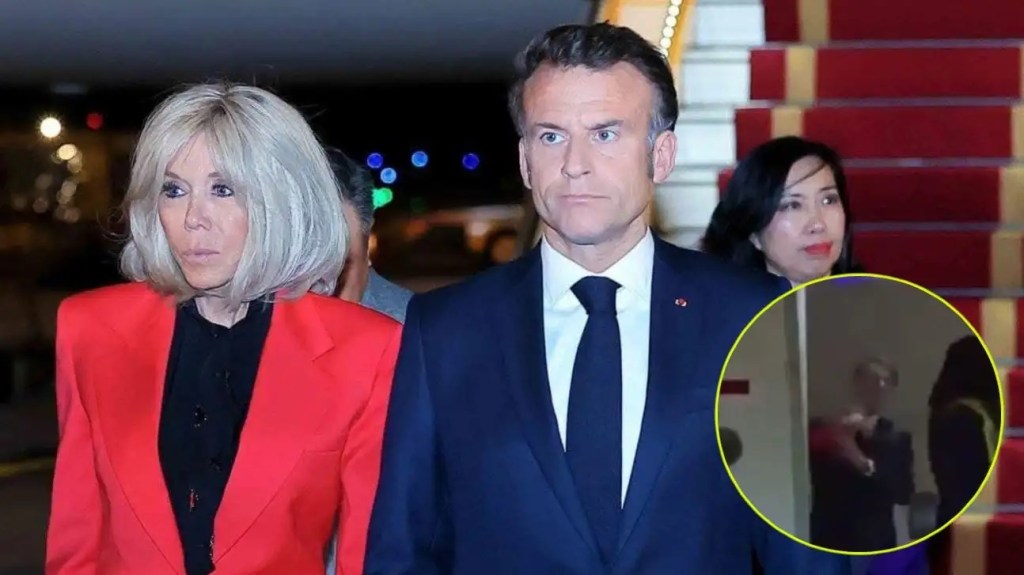 El video del cachetazo que Emmanuel Macron recibió de su esposa&nbsp;Brigitte