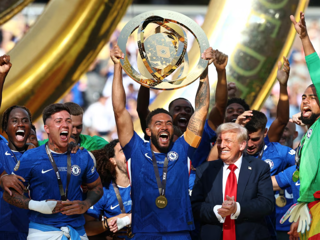 Donald Trump se coló en los festejos del Chelsea campeón del Mundial de&nbsp;Clubes