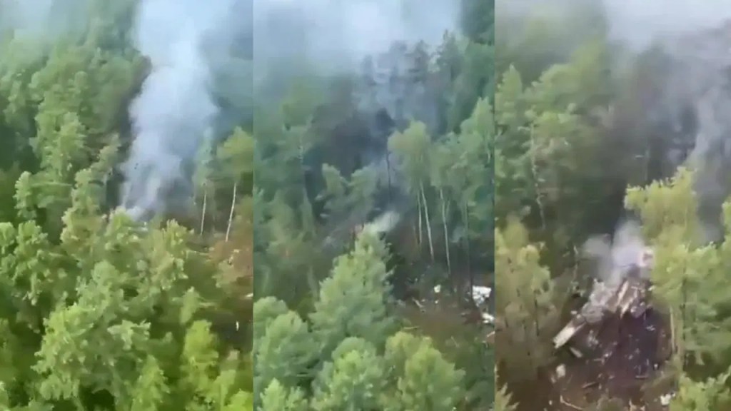 Tragedia aérea en Rusia: impactante video muestra cómo quedó el avión que se estrelló con 49 personas a&nbsp;bordo