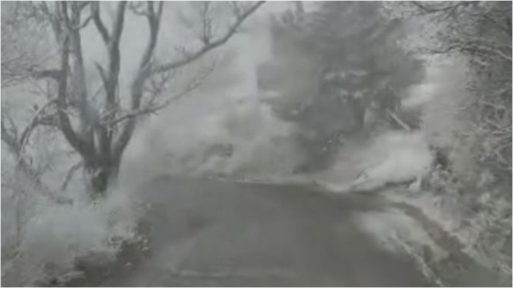Salta, un paisaje de ensueño: La nieve cubrió la Cuesta del&nbsp;Obispo