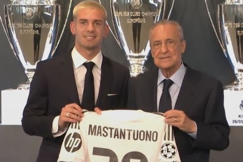 El Real Madrid presentó a Franco Mastantuono y reveló qué número usará el exdelantero de&nbsp;River