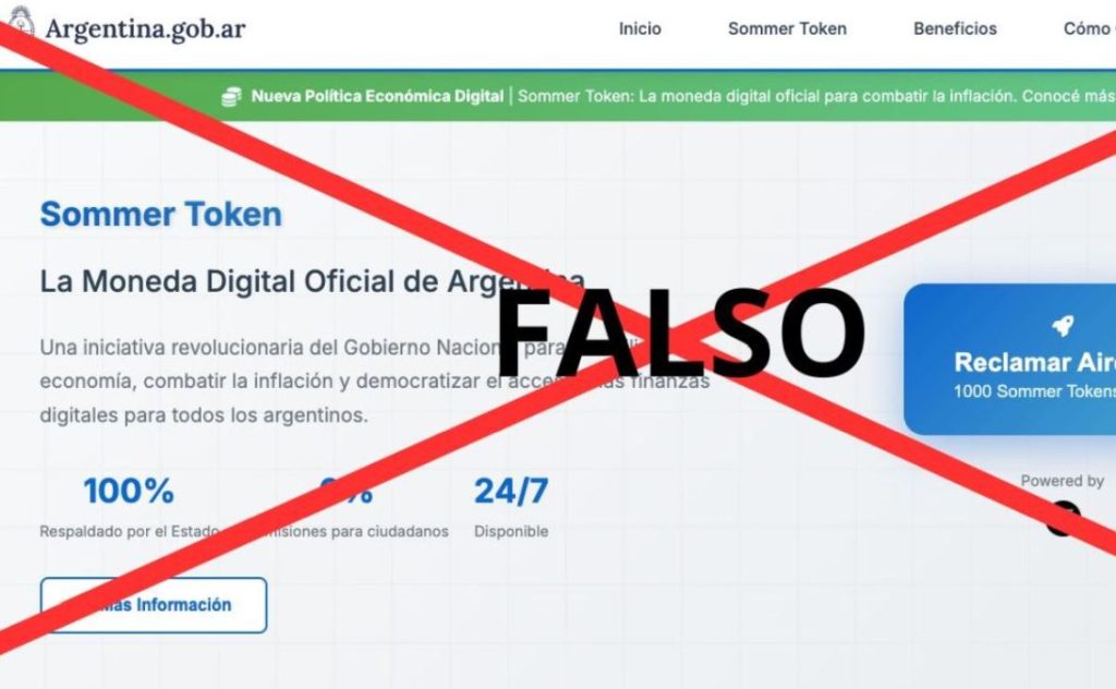 Hackearon un antiguo sitio oficial y lanzaron una criptomoneda para “combatir la&nbsp;inflación”
