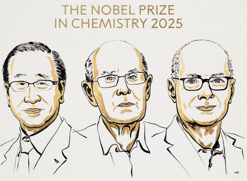 Premio Nobel de Química 2025: Kitagawa, Robson y Yaghi ganaron por el desarrollo de estructuras&nbsp;metalorgánicas