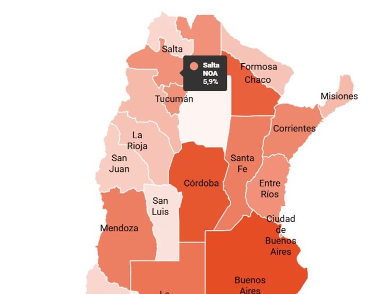 Mapa del desempleo: Salta la peor del NOA en el 4° trimestre de&nbsp;2025